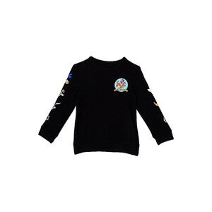 Chaser Looney Toons Sweater Boys 14 Black Knit Stretch Crew Neck Pullover GBO241